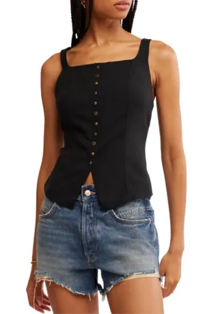 A Moment In Time Vest In Black