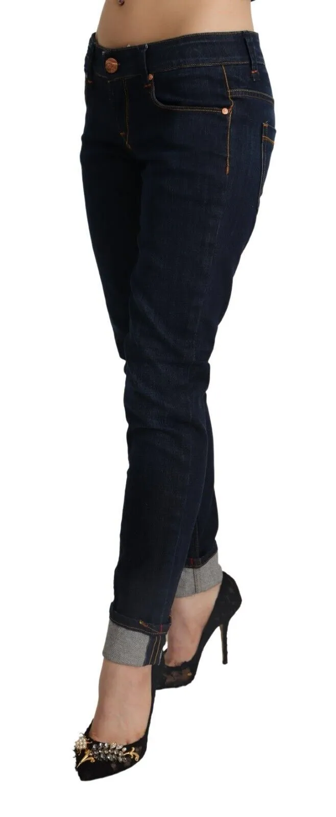 Acht  Cotton Low Waist Slim Fit  Women Trouser Women's Jeans