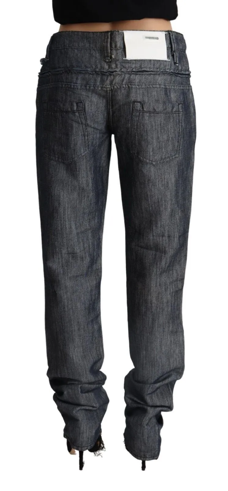 Acht  Ramie Mid Wide Waist Straight blue Women's Jeans