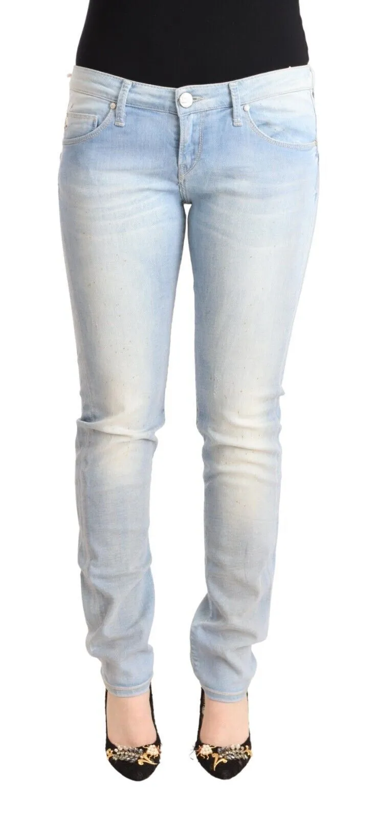 Acht  Washed Cotton Low Waist Skinny  Women's Jeans