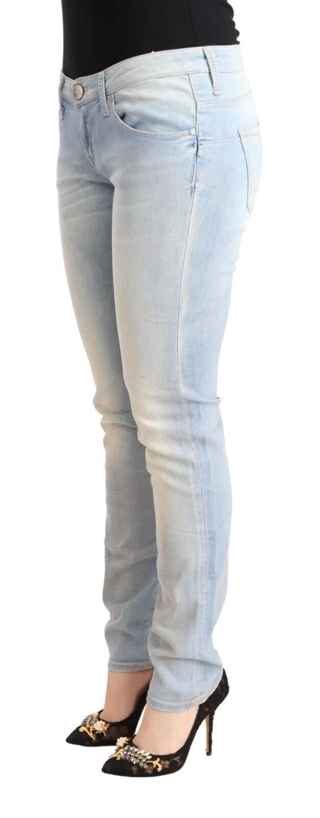 Acht  Washed Cotton Low Waist Skinny  Women's Jeans