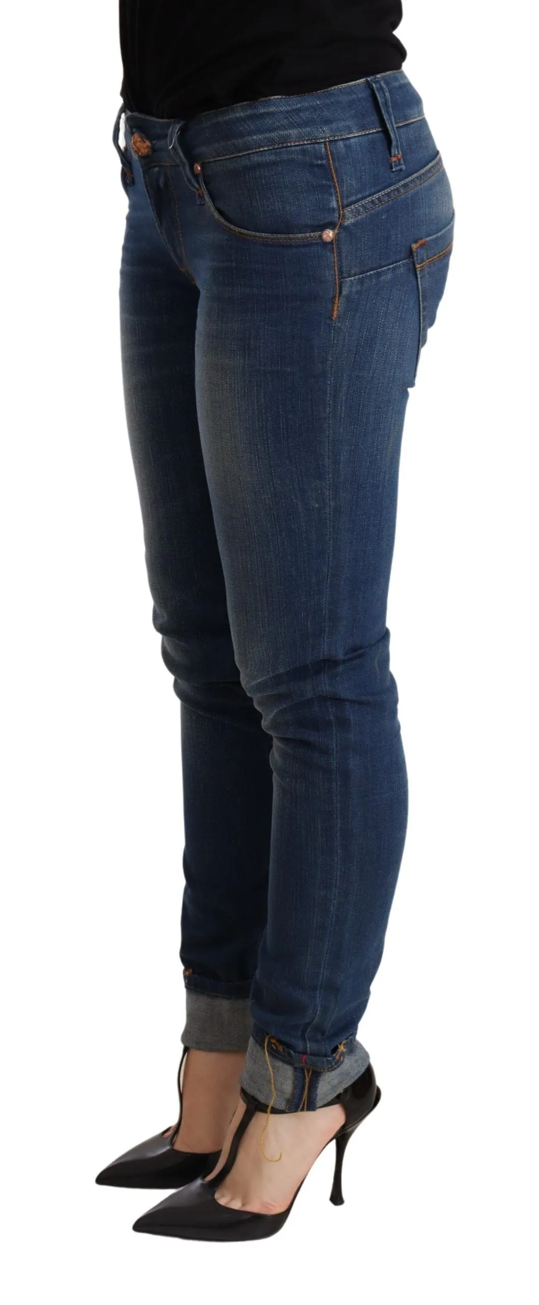 Acht  Washed Low Waist Skinny  Jeans Women's Pant