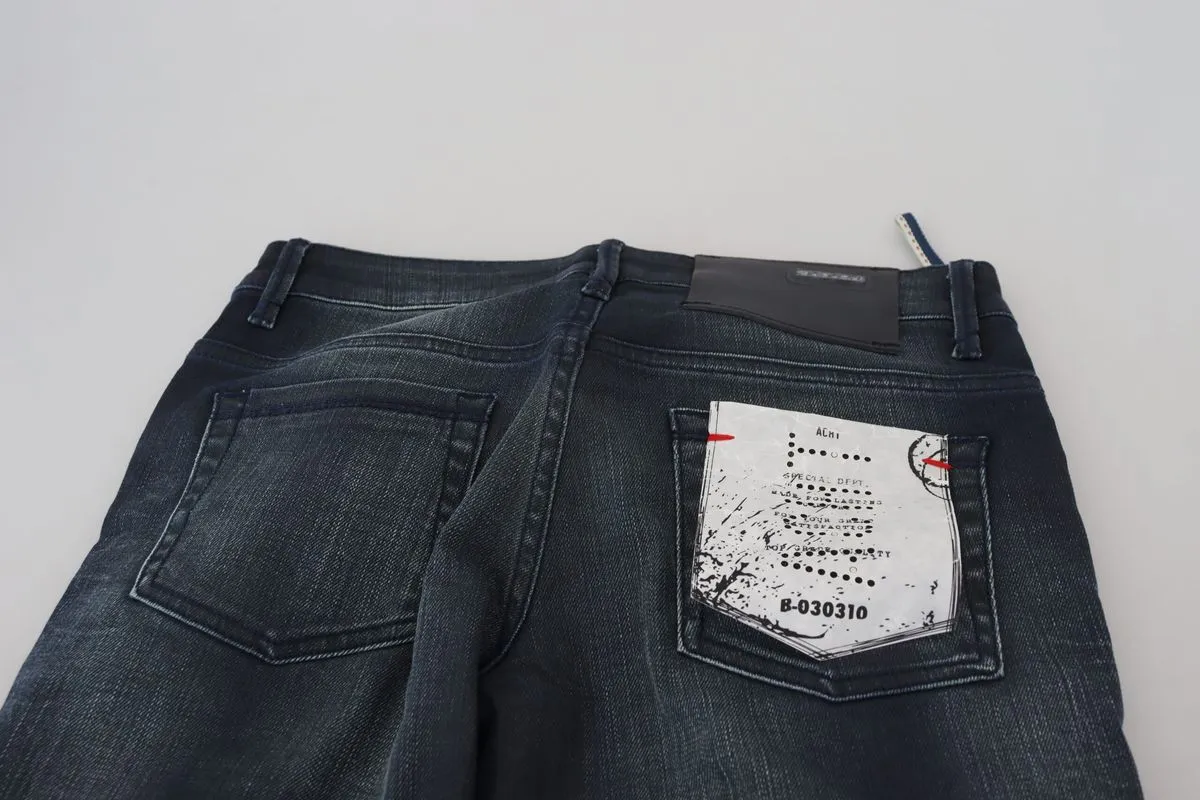 Acht  Washed Low Waist Slim Fit Cotton  Women's Jeans