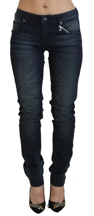 Acht  Washed Low Waist Slim Fit Cotton  Women's Jeans