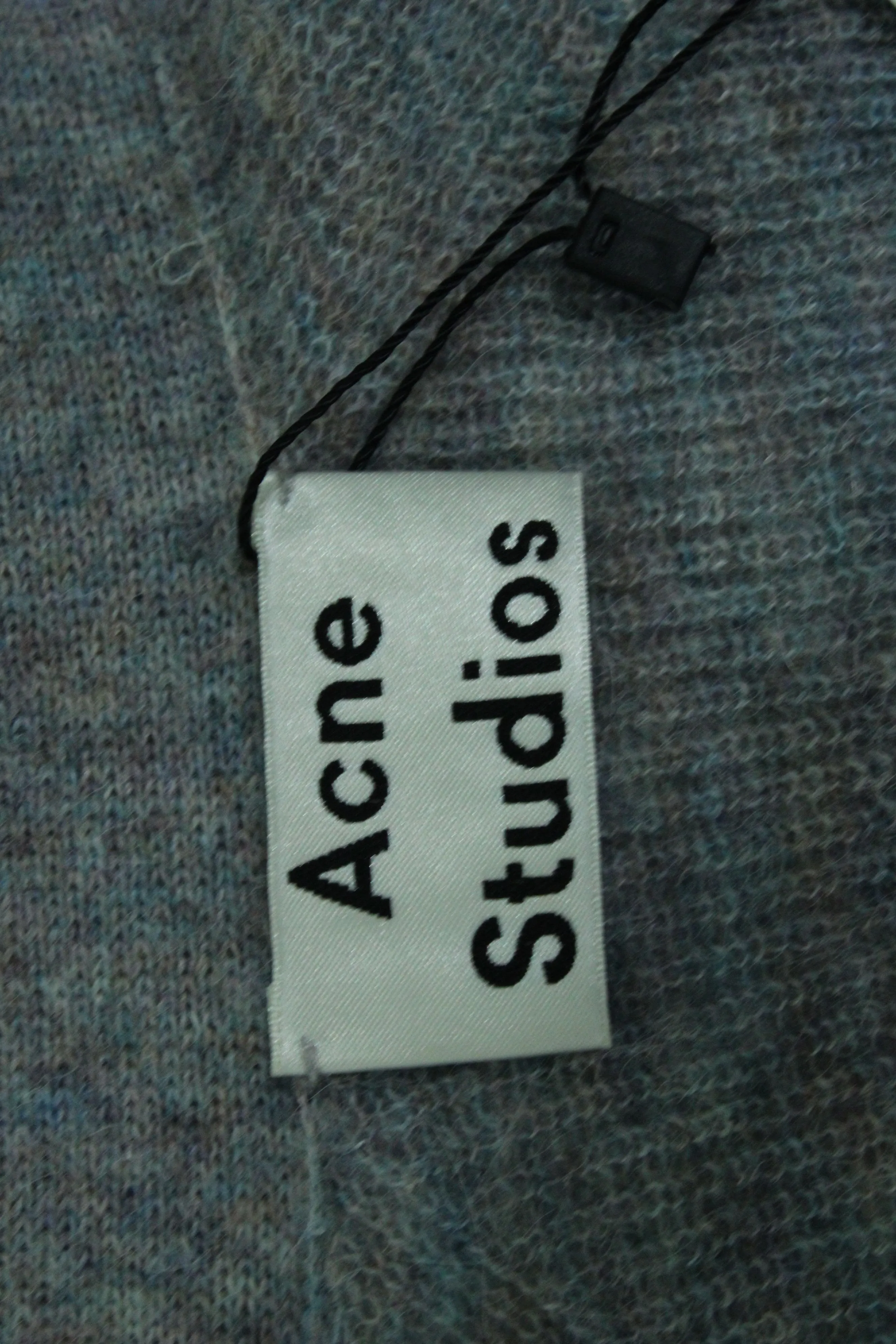 Acne Studios Kianne Ribbed Cardigan in Grey Alpaca