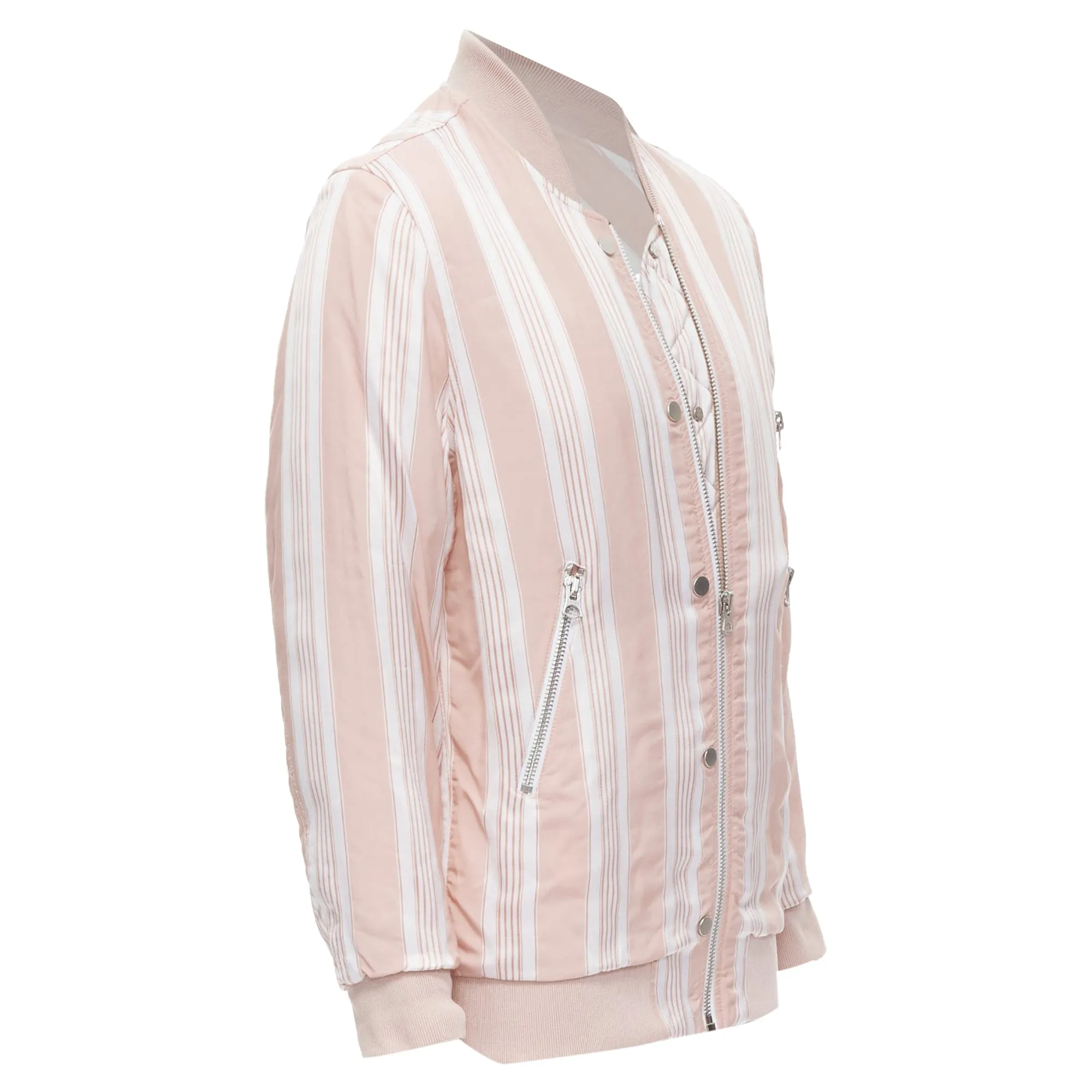 Acne Studios Varden striped padded bomber jacket