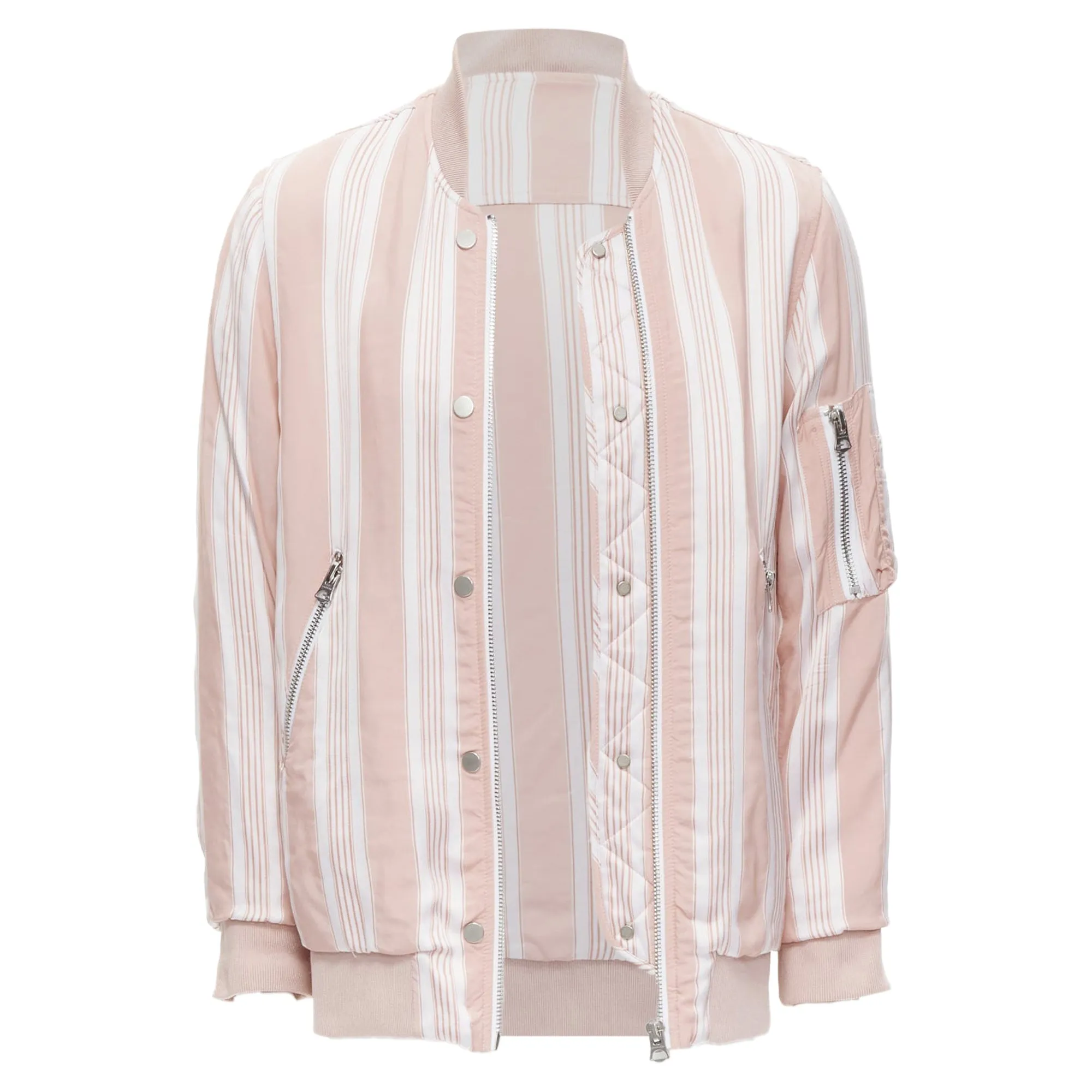 Acne Studios Varden striped padded bomber jacket