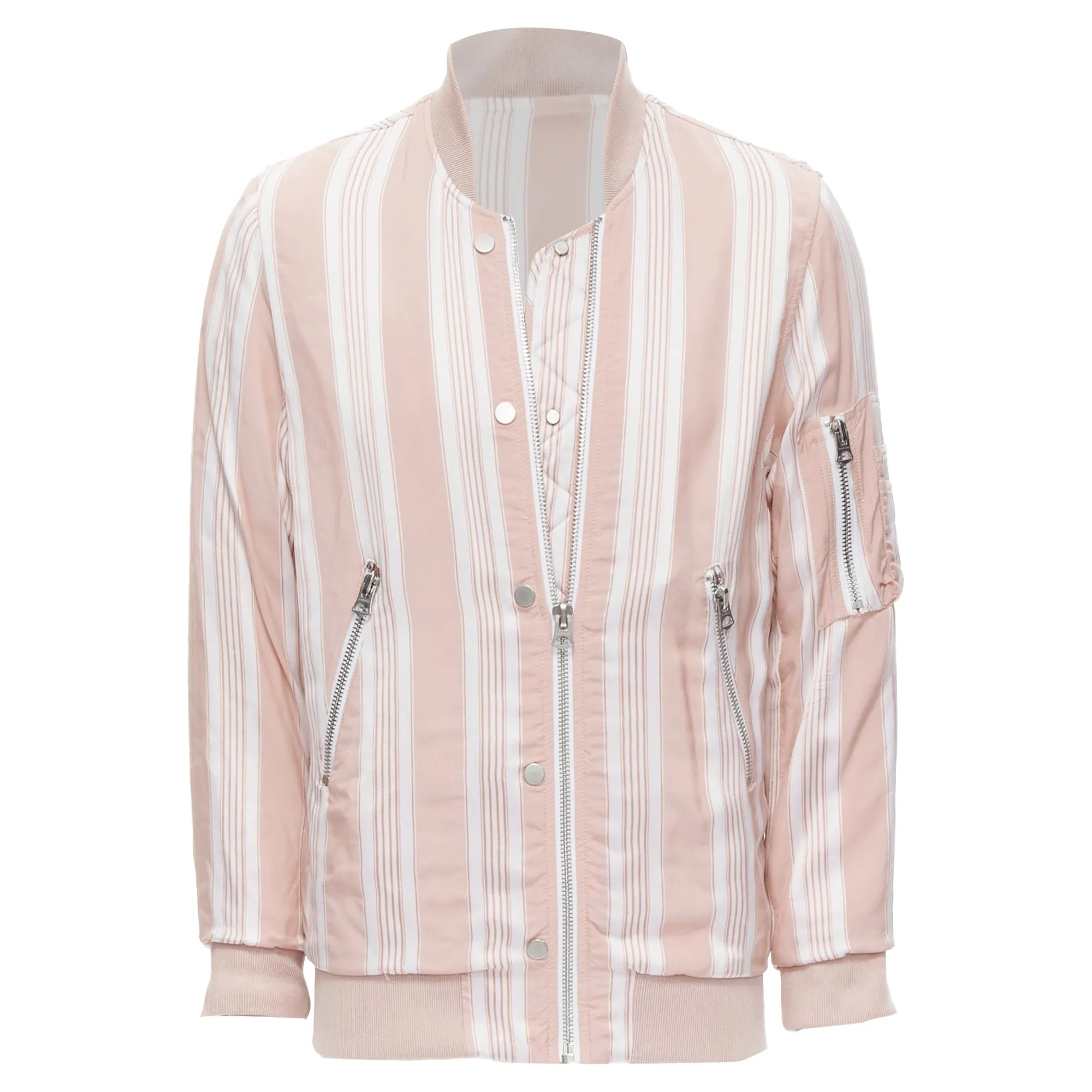 Acne Studios Varden striped padded bomber jacket