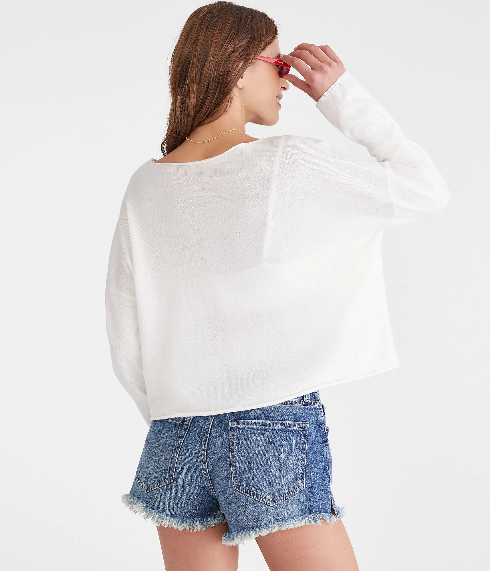 Aeropostale Strawberry Slash-Neck Sweater