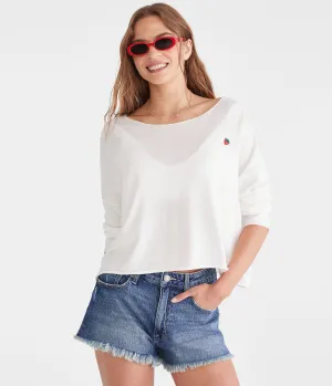 Aeropostale Strawberry Slash-Neck Sweater