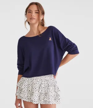 Aeropostale Teddy Bear Slash-Neck Sweater