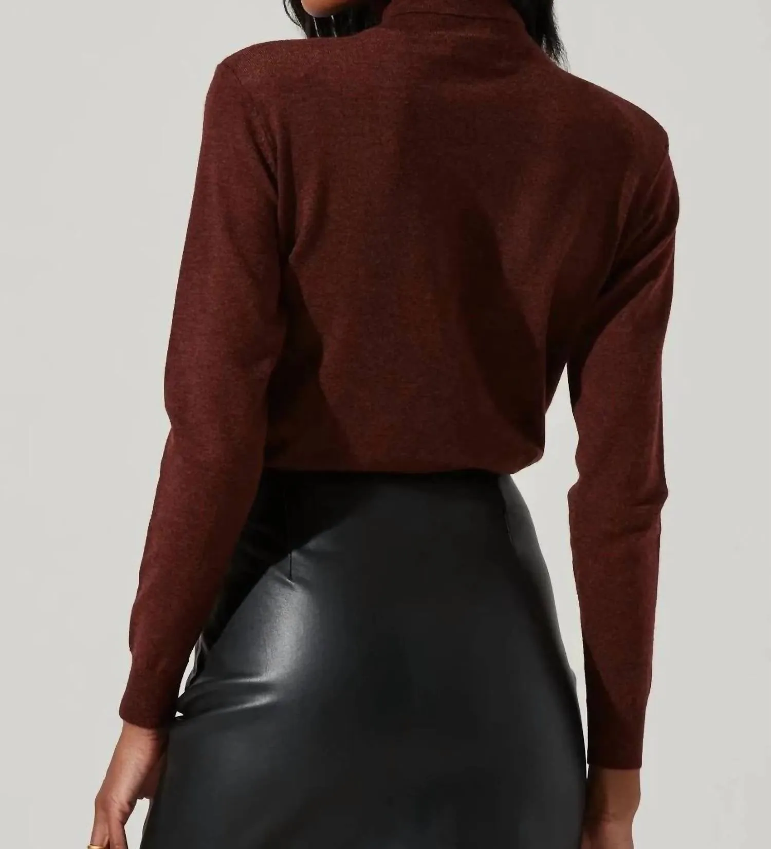 Alden Turtleneck Sweater In Rust