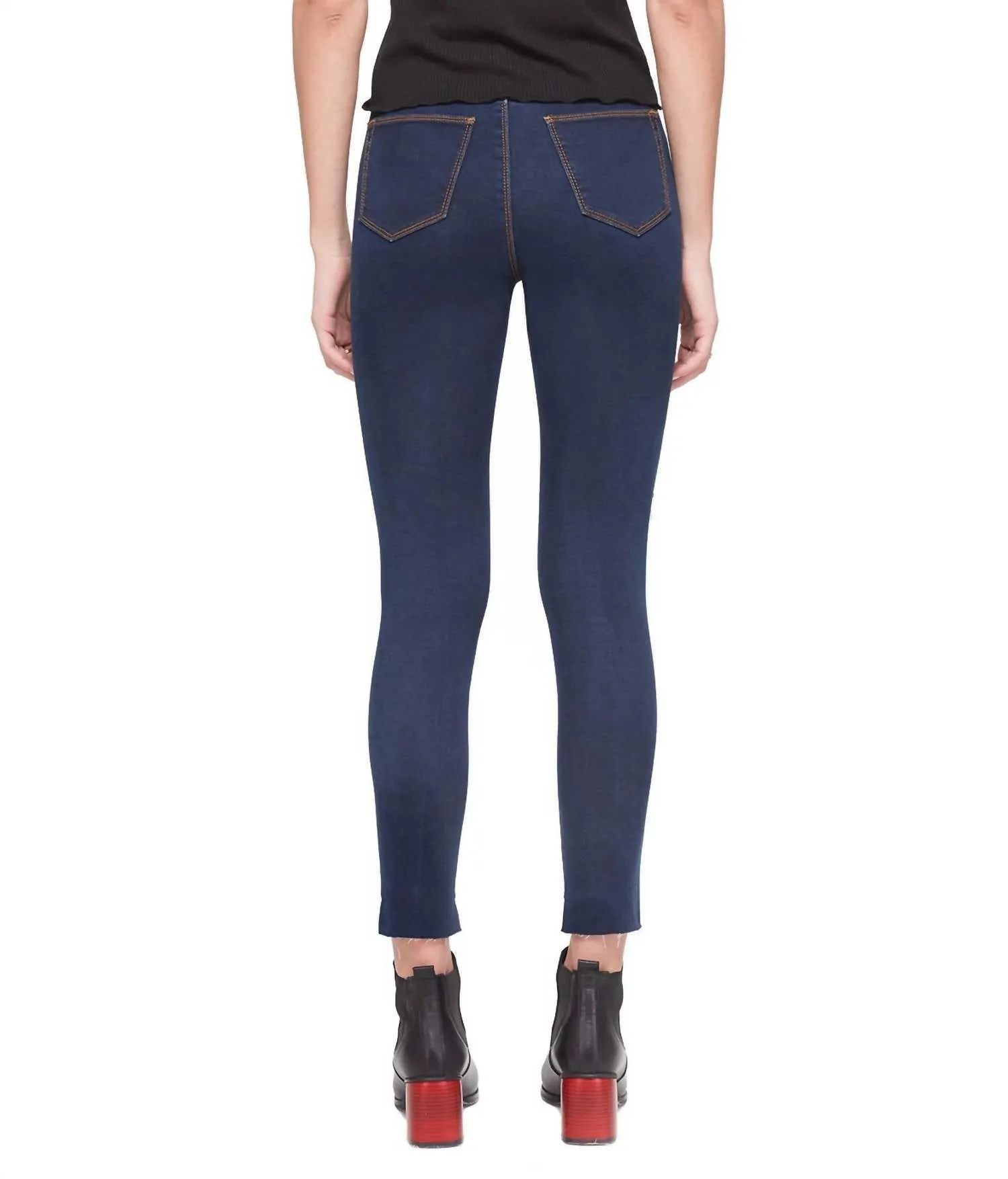 Alexa Step Hem Jean In Dark Rinse Blue