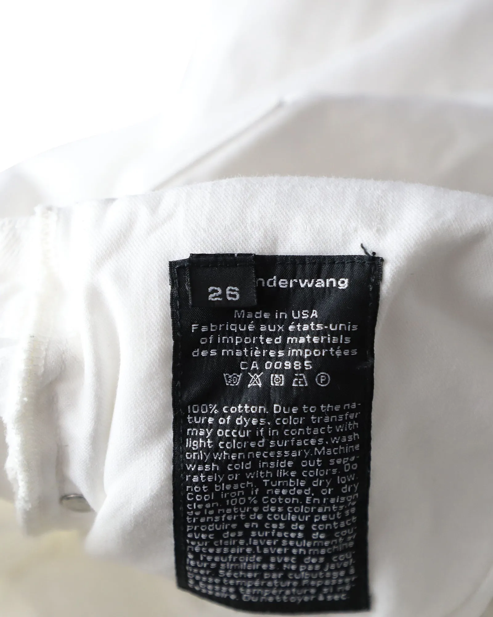 Alexander Wang Boyfriend Jeans in White Cotton