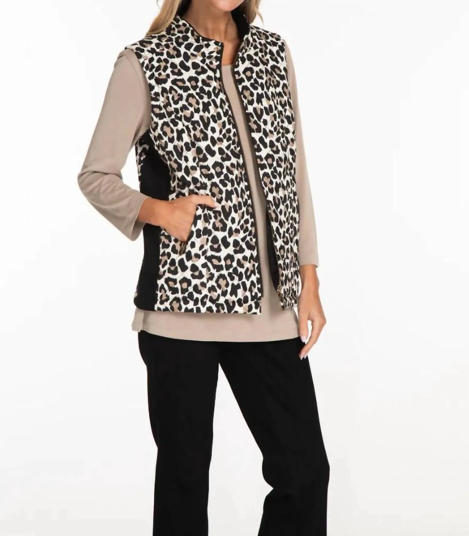 Always Be There Vest In Leopard Print