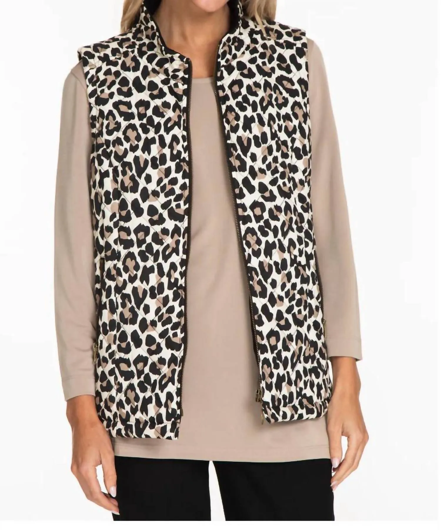 Always Be There Vest In Leopard Print