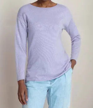 Amber Stitched Pullover In Lilac