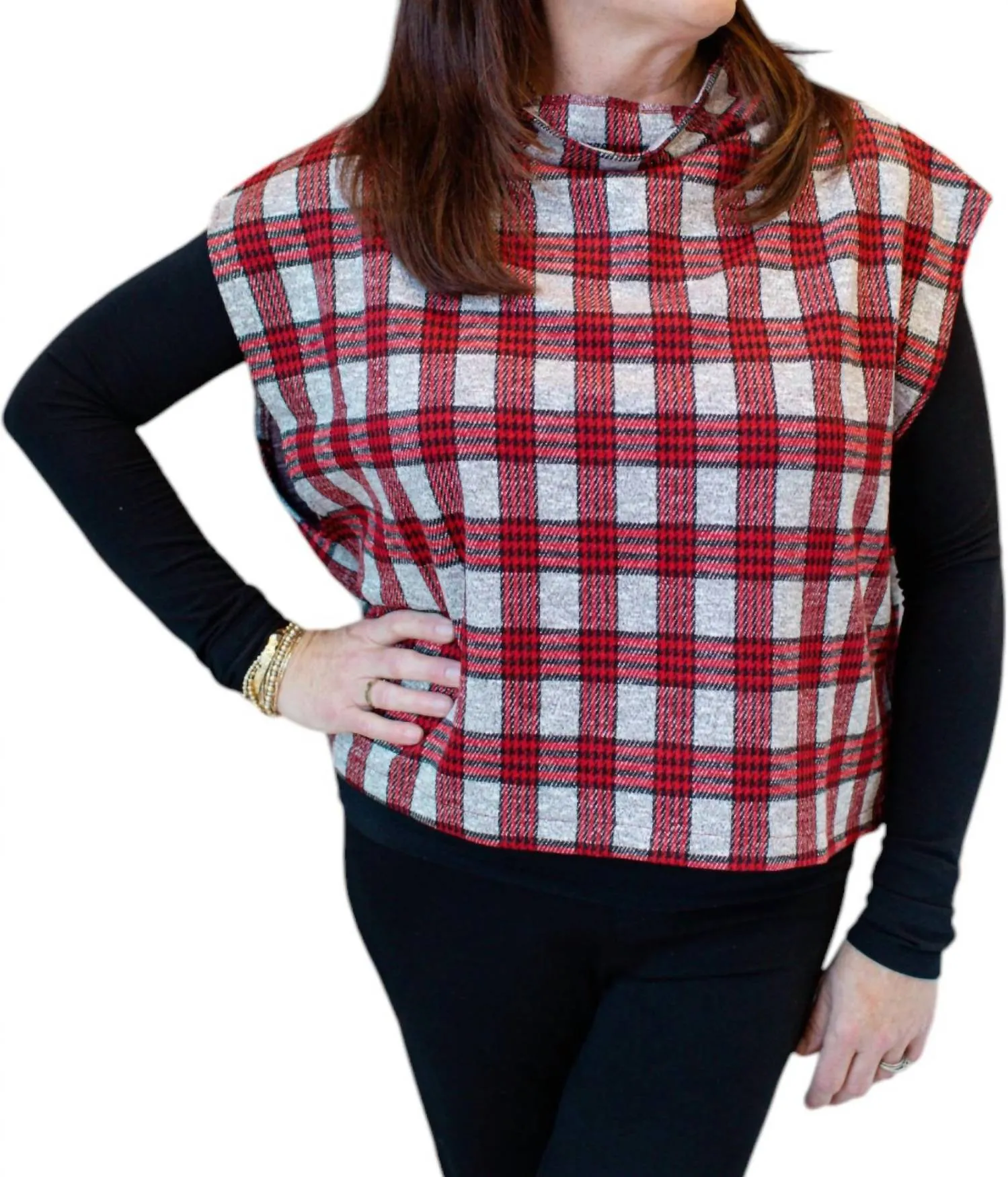 Annie Hall Wedge Top In Red