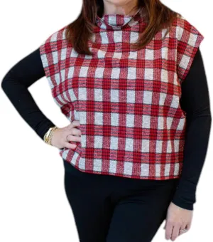 Annie Hall Wedge Top In Red