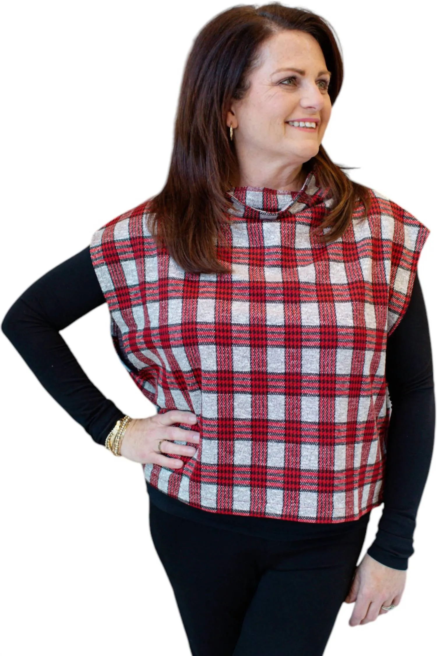Annie Hall Wedge Top In Red