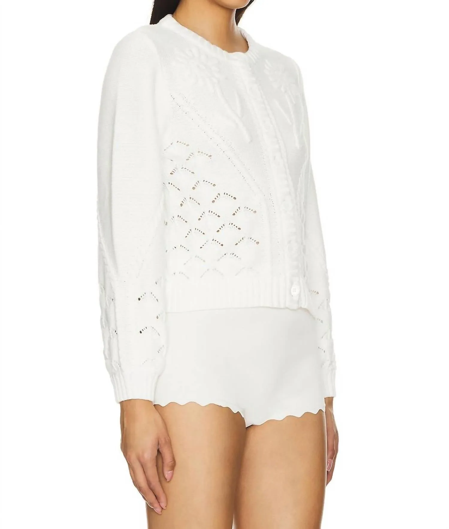 Arlene Sweater Cardigan In Ivory