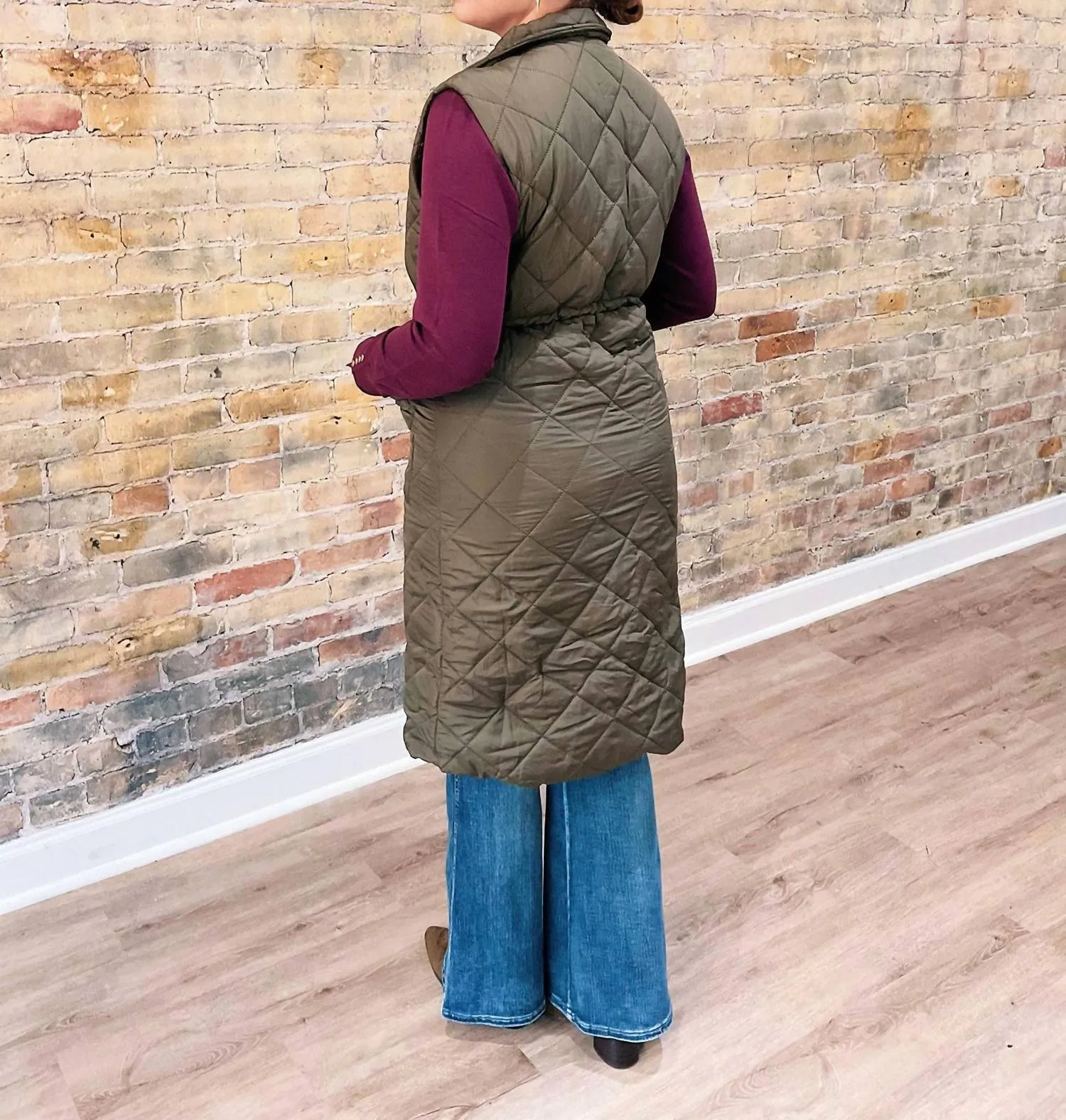Aspen Puffer Vest In Olive