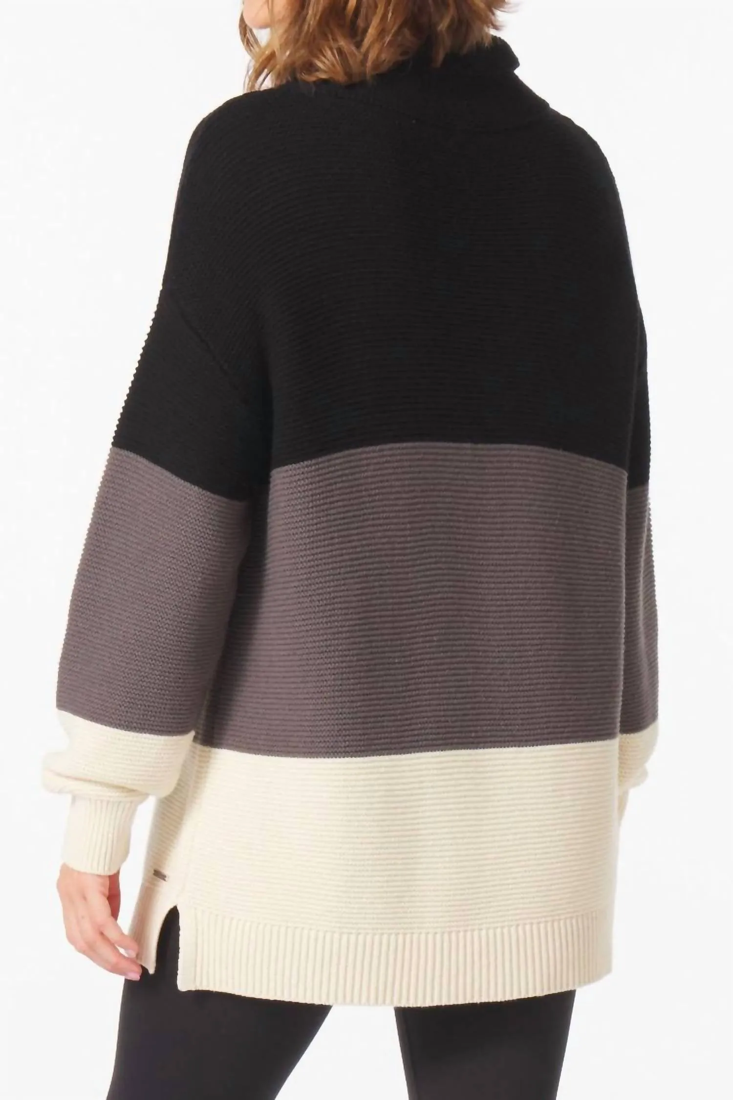 Aspen Sweater In Black/carbon/oatmilk
