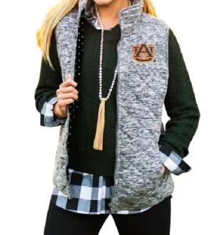 Auburn University City Vest In Grey