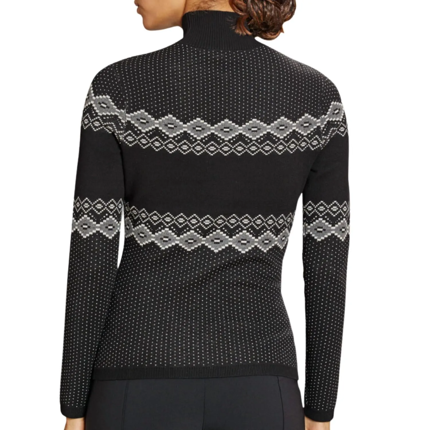 Aurora Mock Neck Sweater In Black