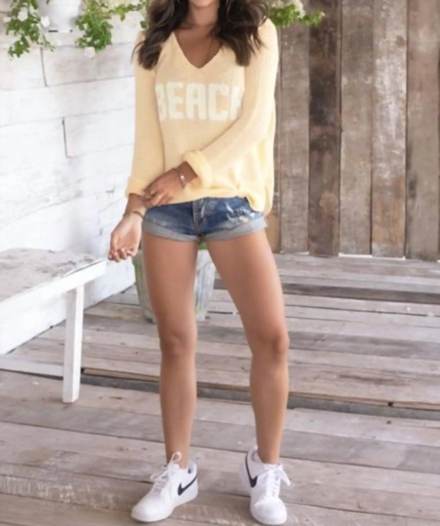 Beach Cotton Sweater In Tuscan Sun