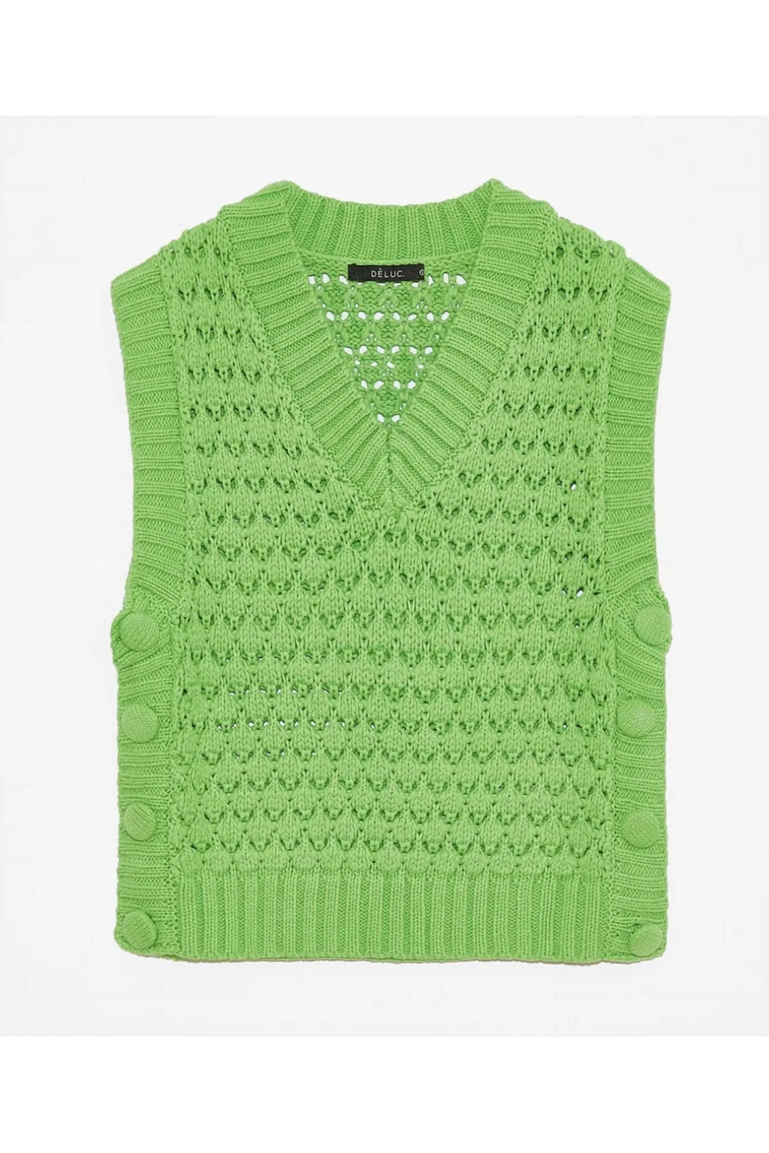 Beckmann Knitted Vest In Apple Green