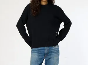 Benton Last Olive Sweater In Black