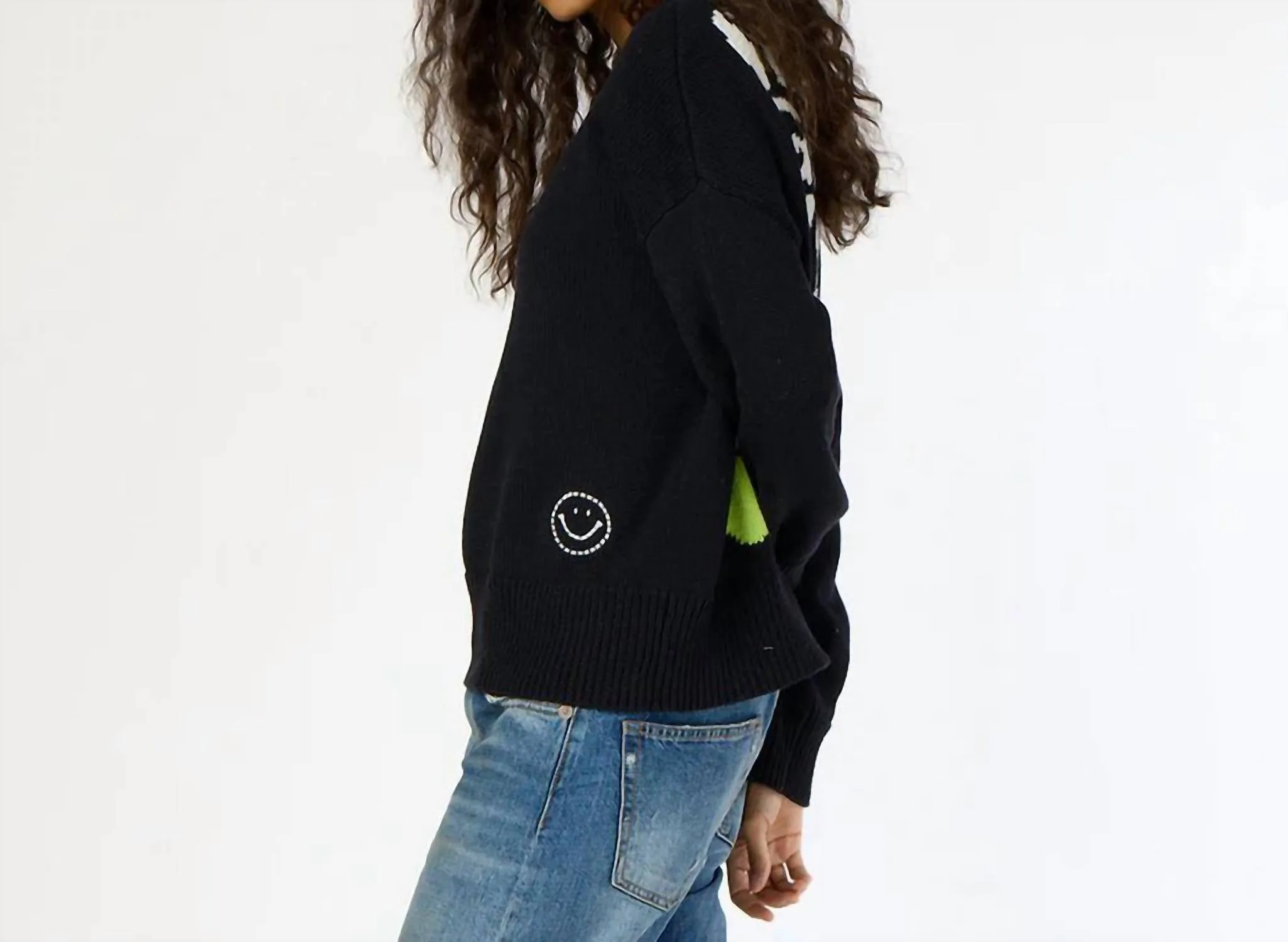 Benton Last Olive Sweater In Black