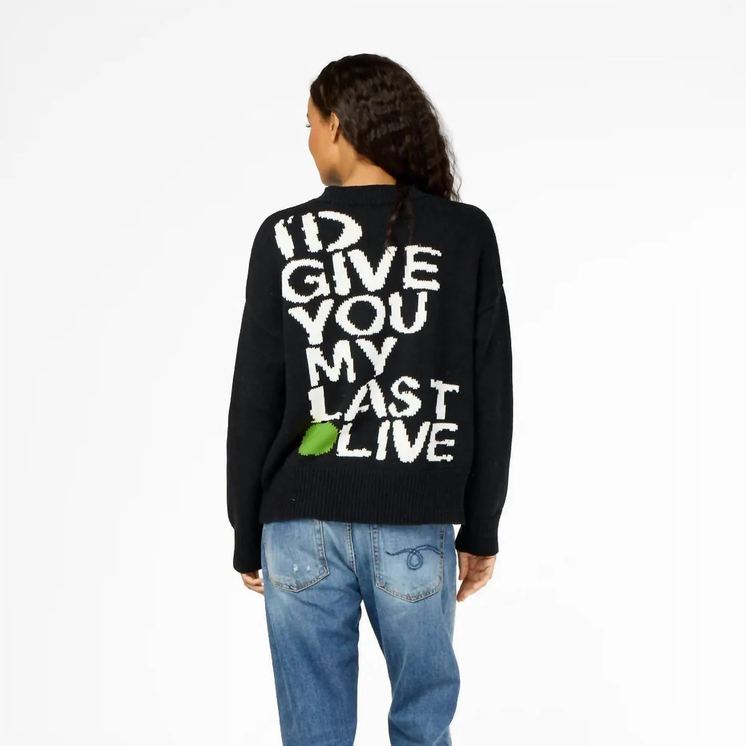 Benton Last Olive Sweater In Black