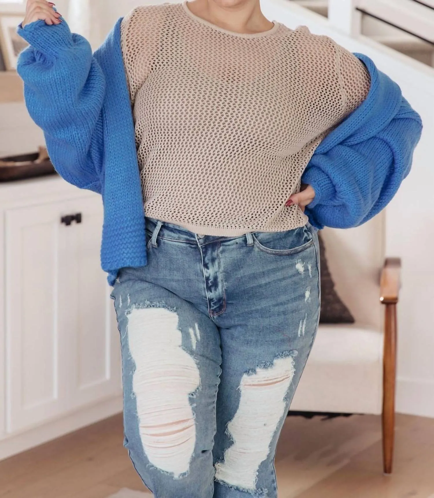 Best Regards Cardigan In Blue