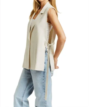 Bethany Open Side Vest In Natural