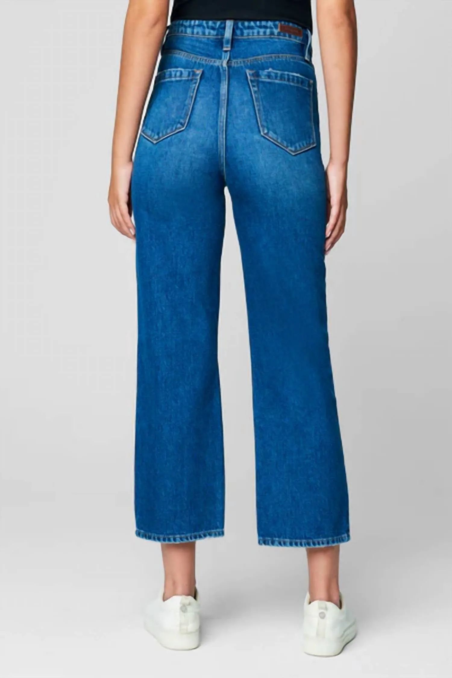 Blank Nyc The Baxter Ribcage Straight Leg Jeans In No Shade Here Medium Wash