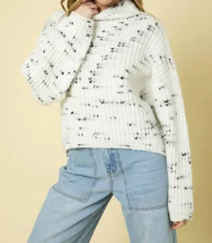 Blizzard Polar Neck Sweater In White