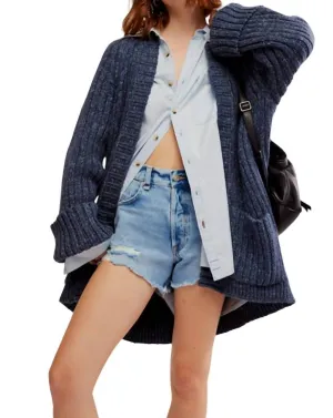 Blossom Cardigan In Big Dipper Blue