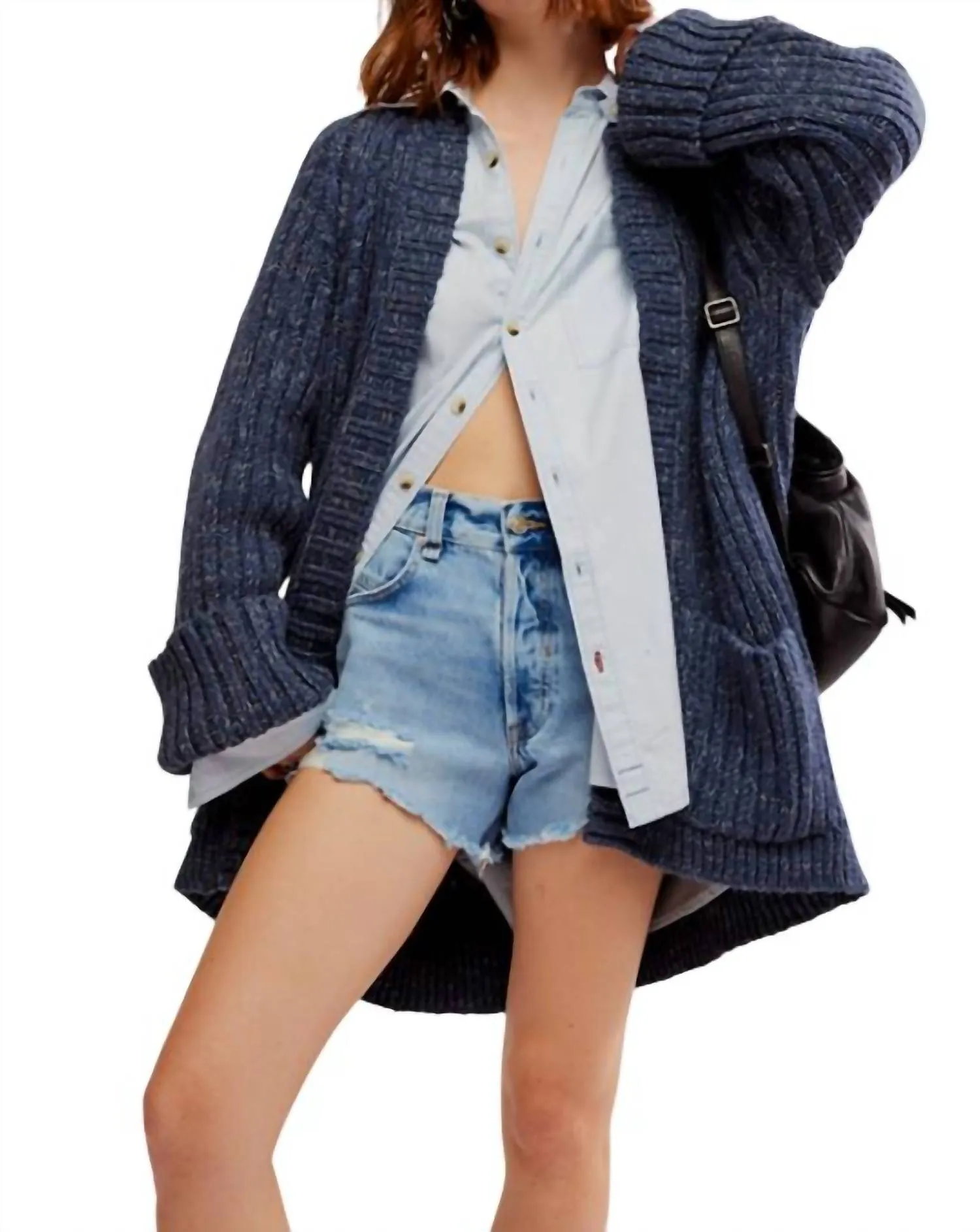 Blossom Cardigan In Big Dipper Blue