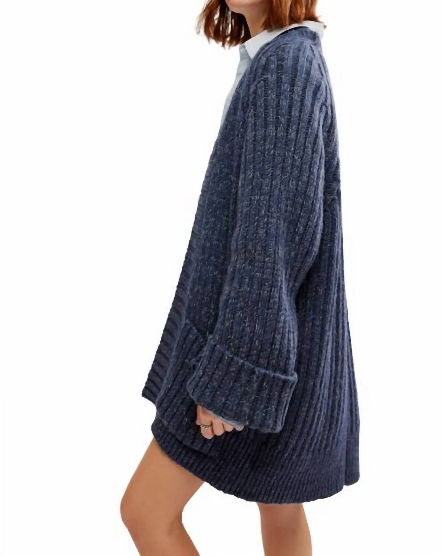 Blossom Cardigan In Big Dipper Blue