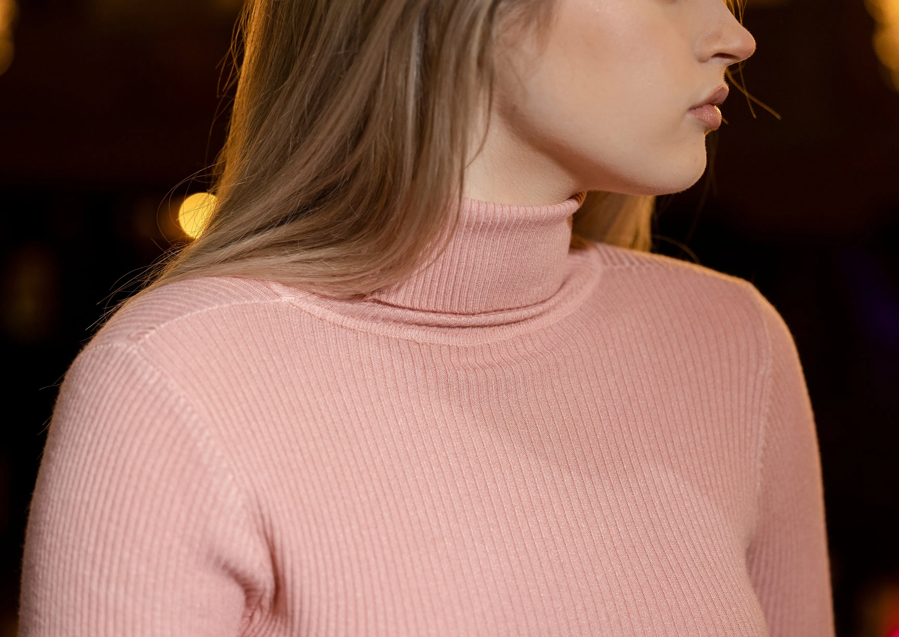 Blush High Neck Jumper