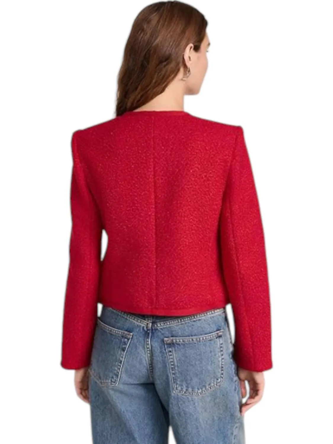 Boucle Junia Jacket In Red