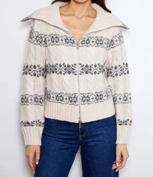 Brighton Cardigan In Ivory Combo
