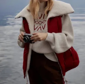 Brock Puffer Gilet Vest In Red