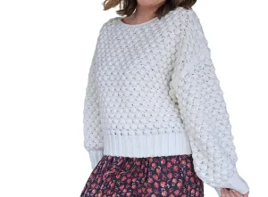 Bubble Sweater In White