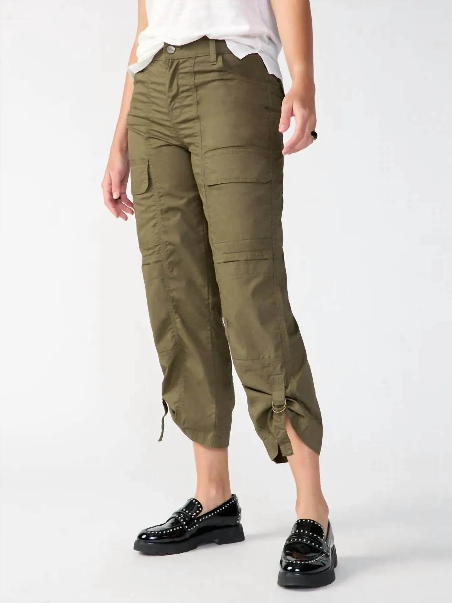 Cali Cargo Standard Rise Pant In Mossy Green