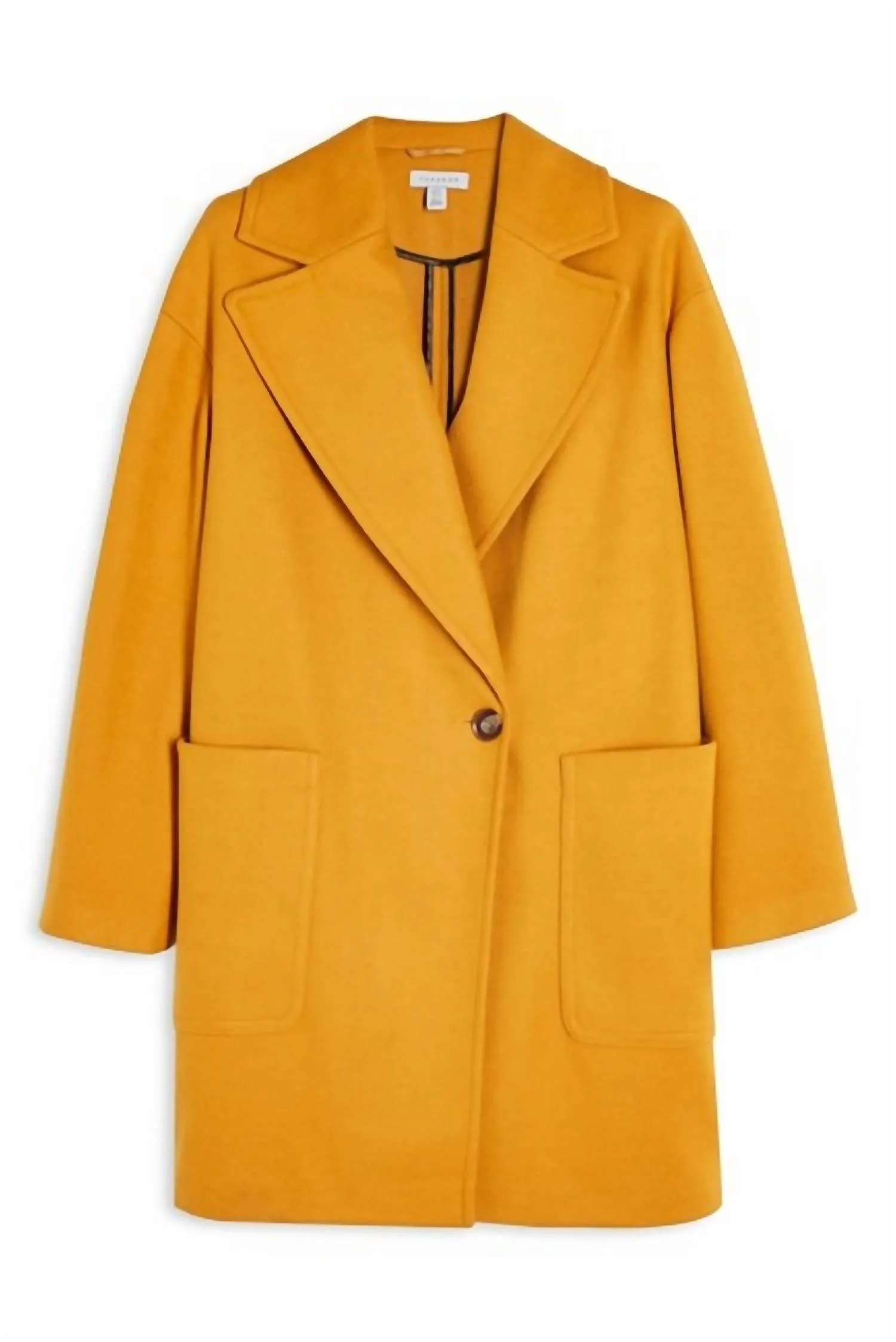 Carly Oversized Slouchy Coat In Mustard