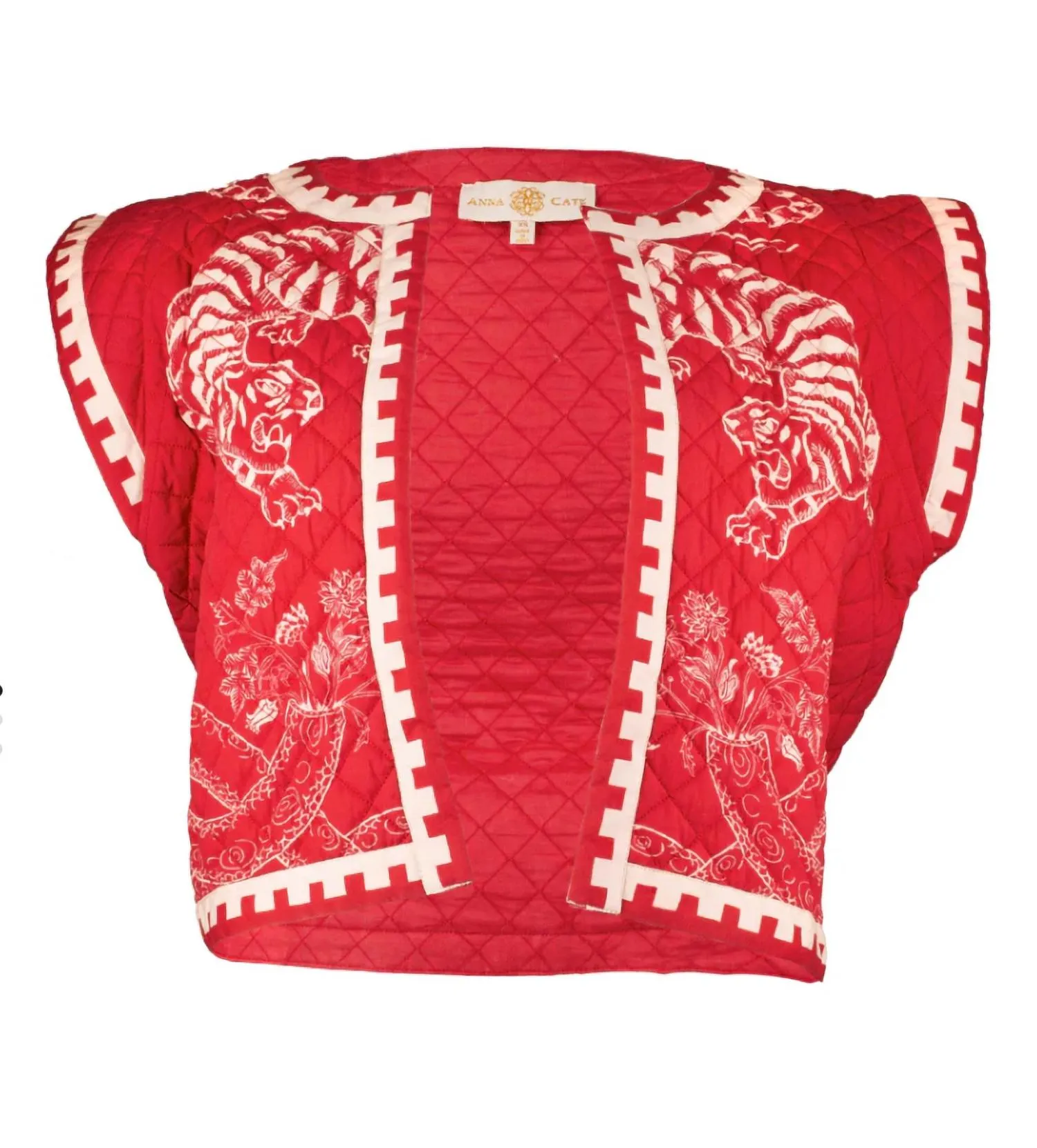Carmen Vest In Scarlet Tiger