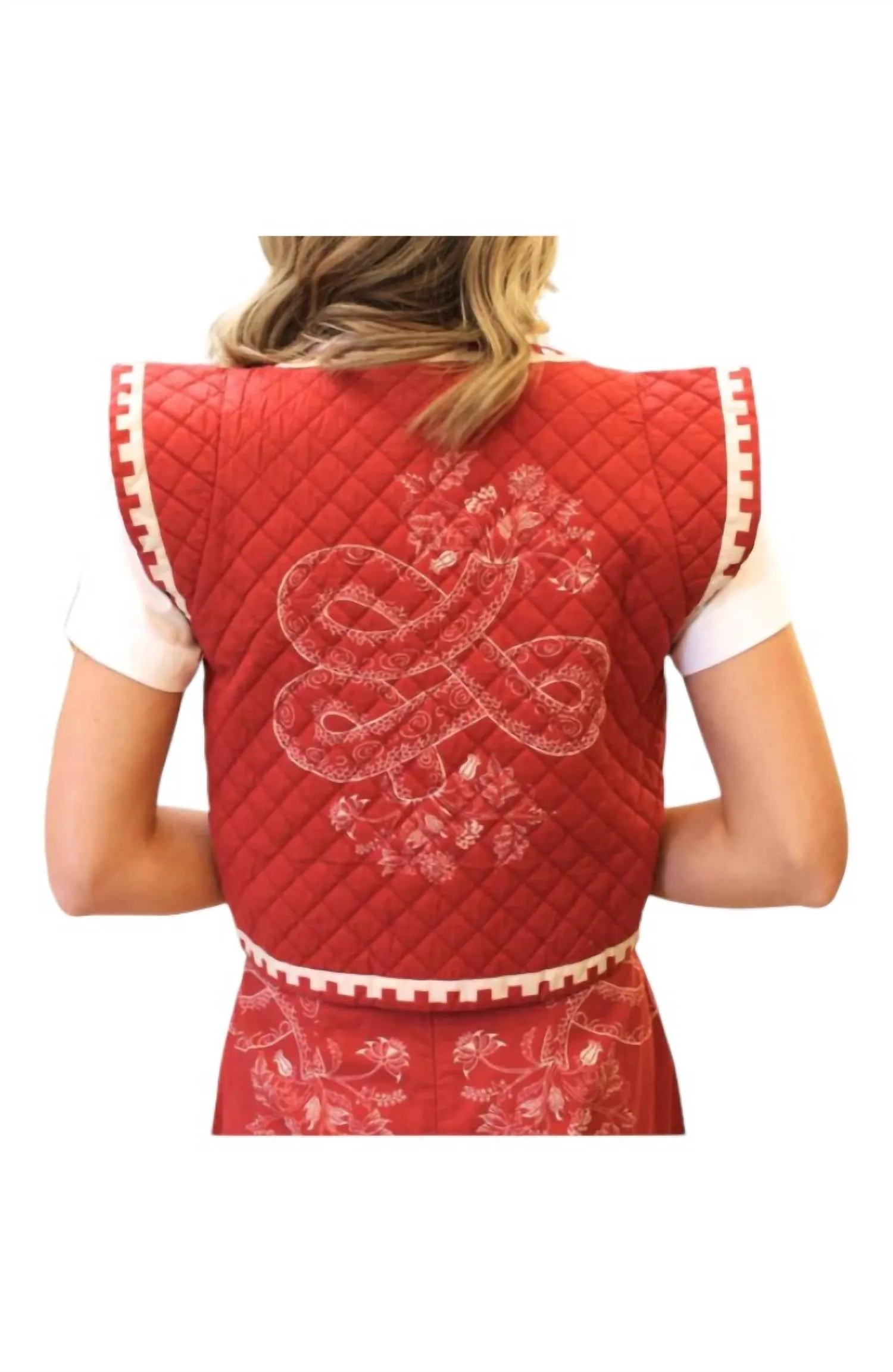 Carmen Vest In Scarlet Tiger